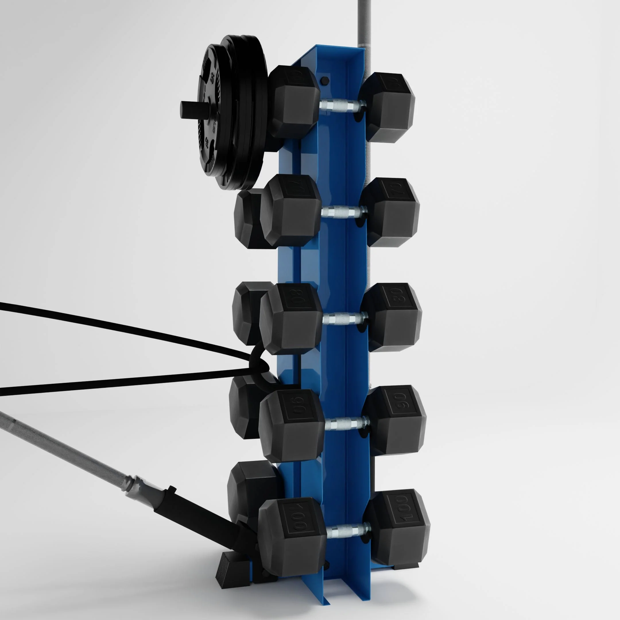 Alpha Elite | 5-Tier Vertical Dumbbell Storage Rack - Image 57