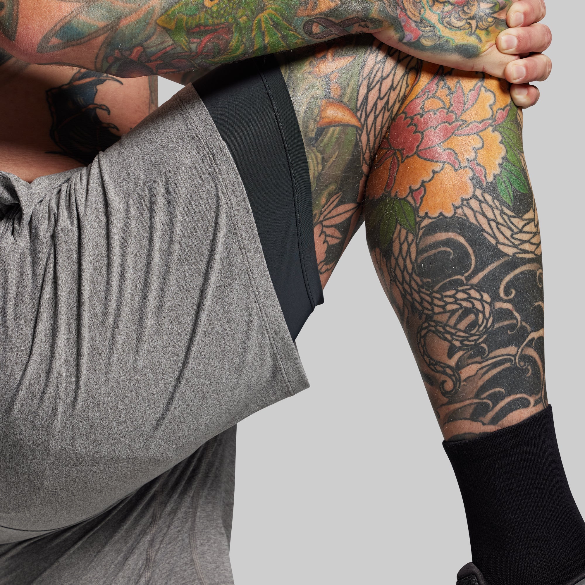 Premium Basic All-In-One Short (Heather Grey) - Image 8