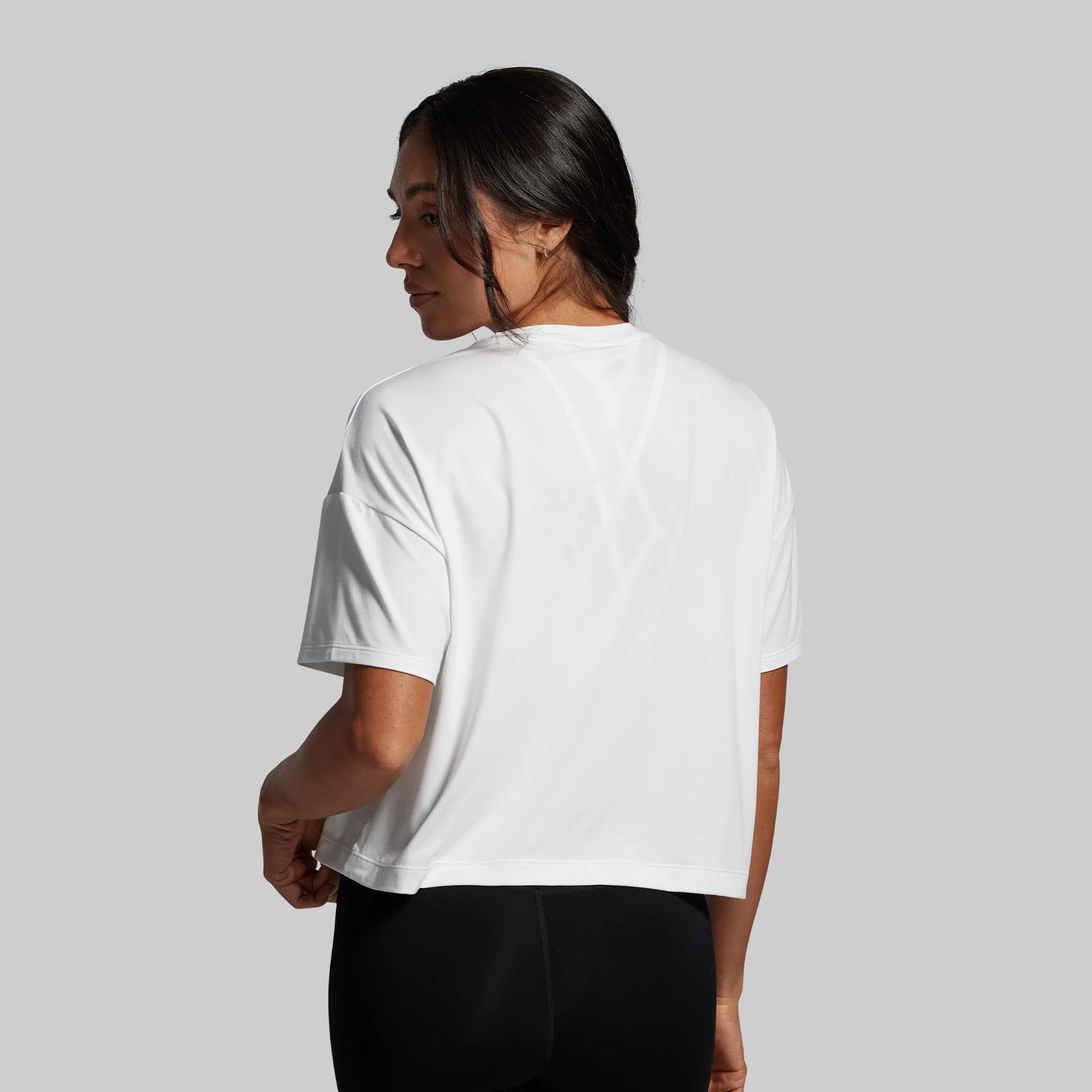Premium Basic Crop Tee (White) - Image 2