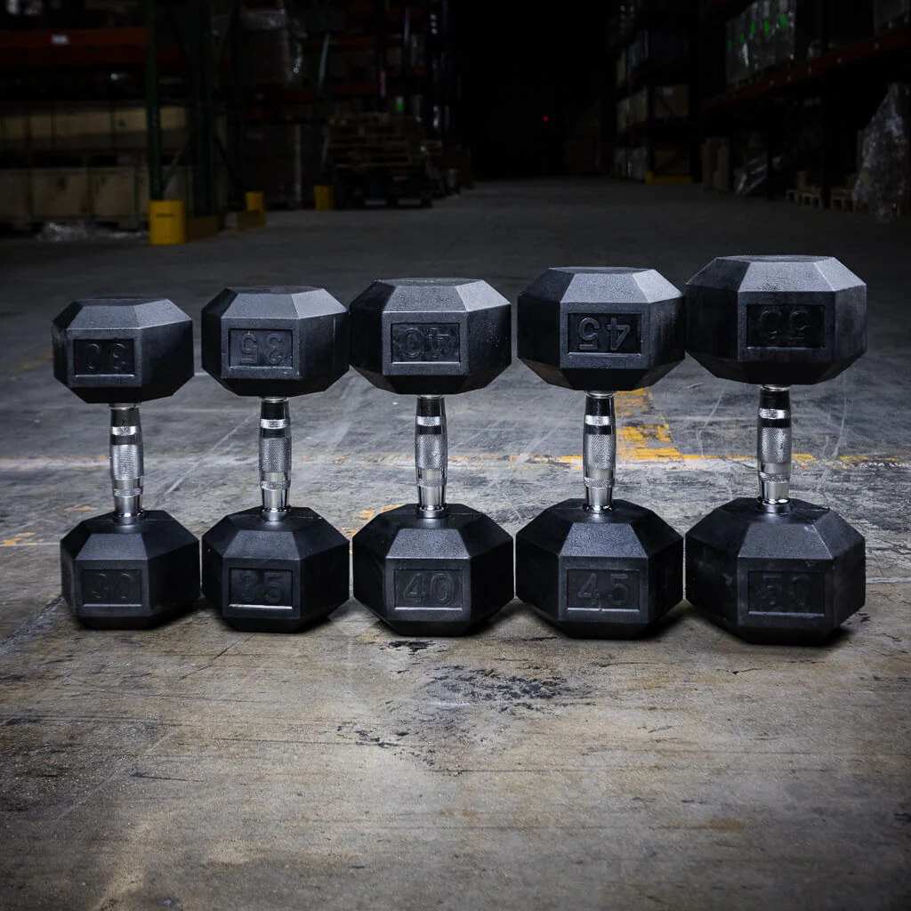 PRx Rubber Hex Dumbbells - Image 3